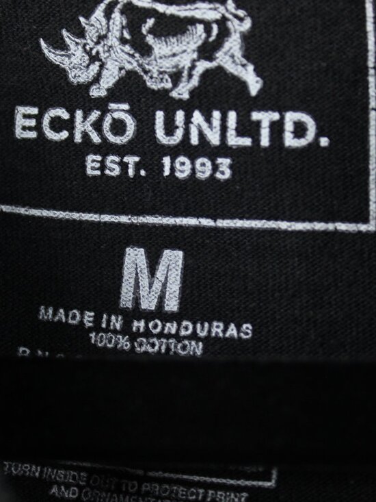 Ecko Unlimited "Stay True Rebels 93" Men's Black & Gold Graphic T-Shirt SZ L VTG - Picture 3 of 4